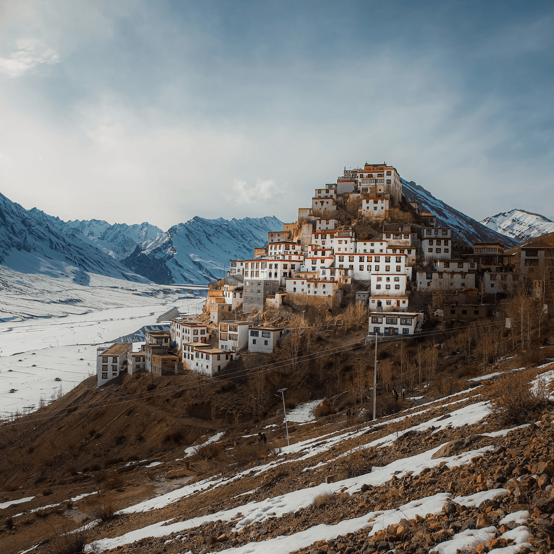 Road scene across the Spiti highlands